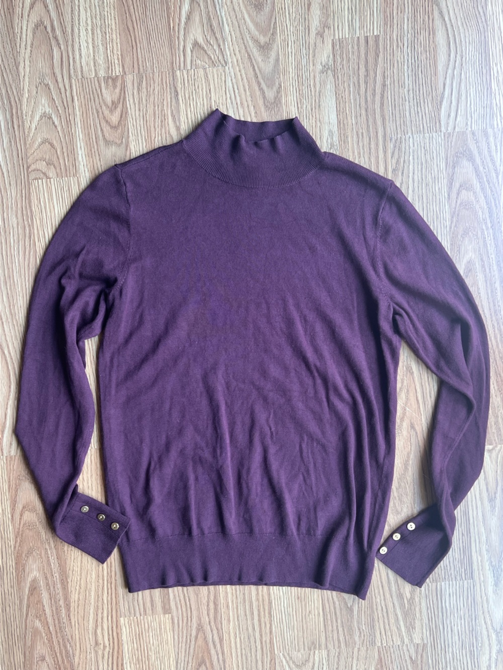 LOFT Women's Scoopneck Sweater in Deep Plum